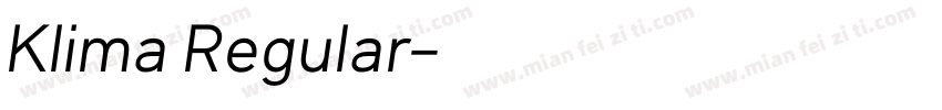 Klima Regular字体转换